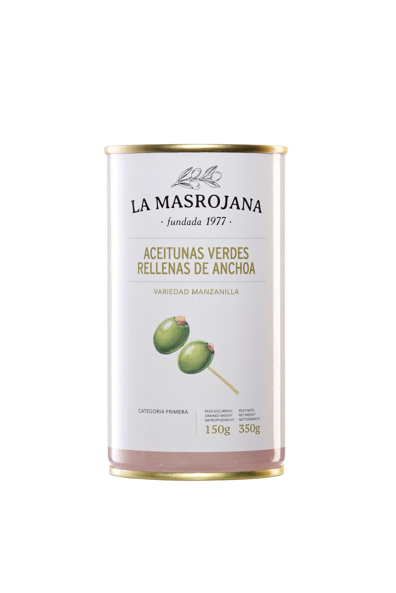 Gevulde Manzanilla olijven met ansjovis